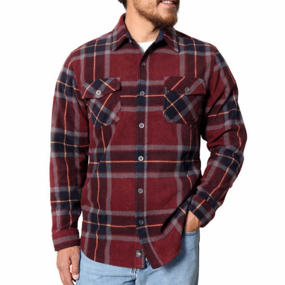 Men's Red/Black Plaid Shirt/Jacket